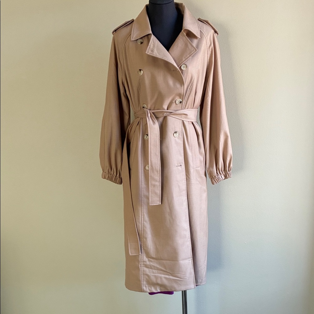 Anthropology Tan Trench Coat